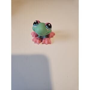 Littlest Pet Shop Green And Pink Frog With Pink Shoes